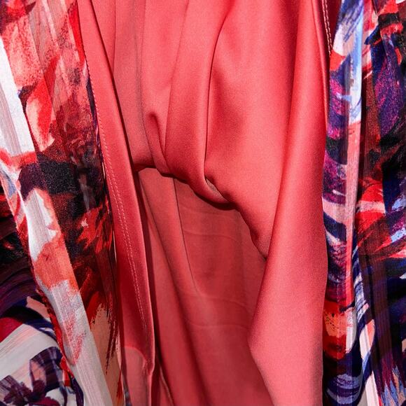 Luxe by Carmen Marc Valvo Floral Fit & Flare Dress Size 14 - Picture 6 of 15